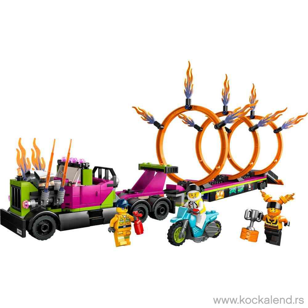 LEGO CITY STUNT TRUCK AND RING OF FIRE CHALLENGE 