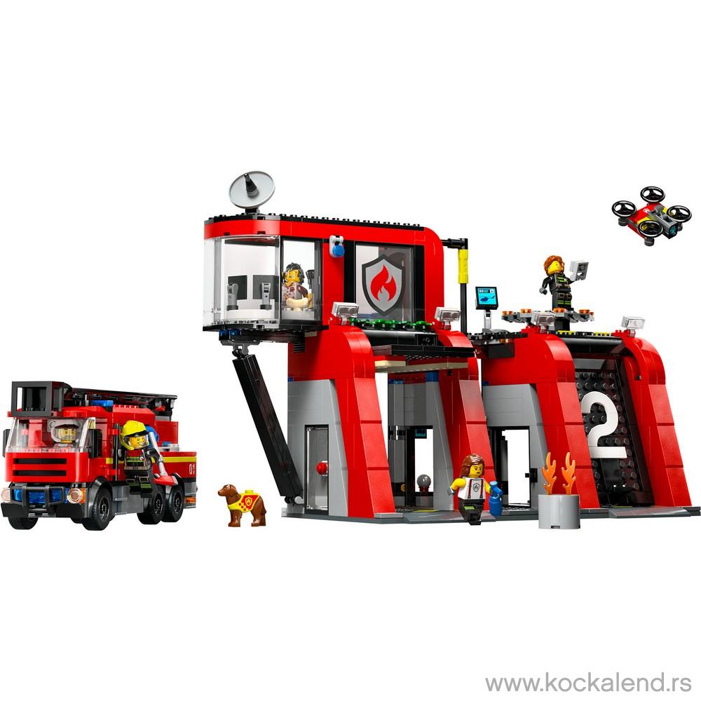 LEGO CITY FIRE FIRE STATION WITH FIRE TRUCK 