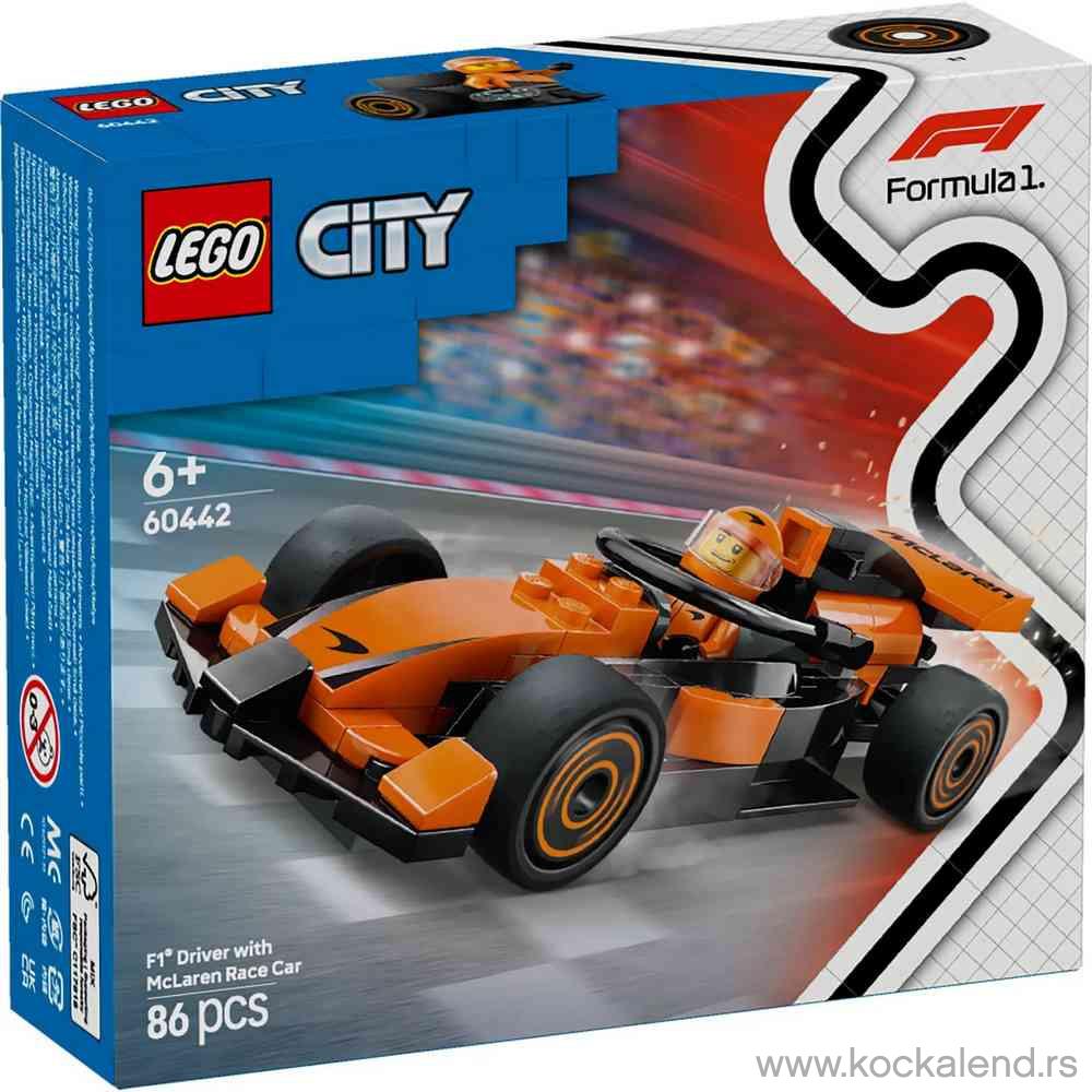 LEGO CITY F1 DRIVER WITH MCLAREN RACE CAR