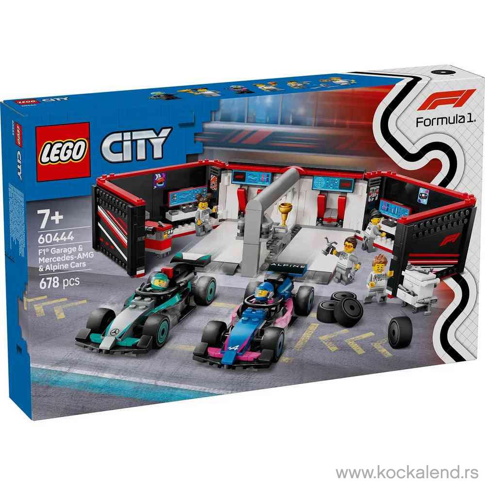 LEGO CITY F1 GARAGE  AND  MERCEDES-AMG  AND  ALPINE CARS 
