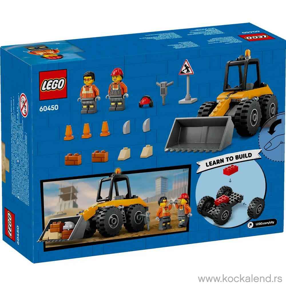 LEGO CITY YELLOW CONSTRUCTION WHEEL LOADER 