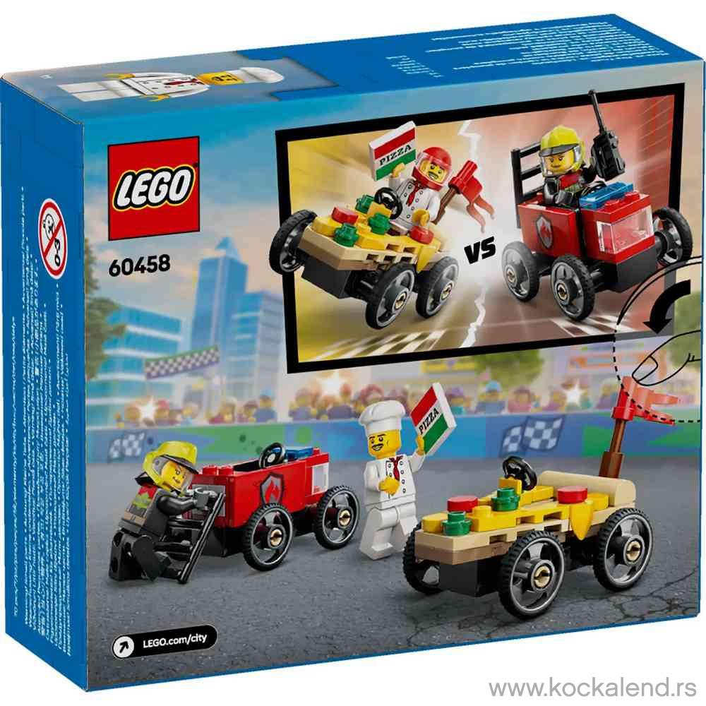 LEGO CITY PIZZA VS FIRE TRUCK RACE CAR PACK