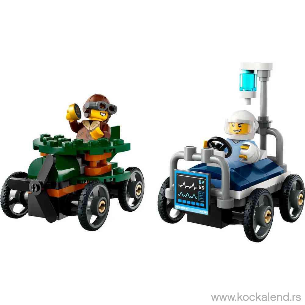 LEGO CITY AIRPLANE VS HOSPITAL BED RACE CAR PACK