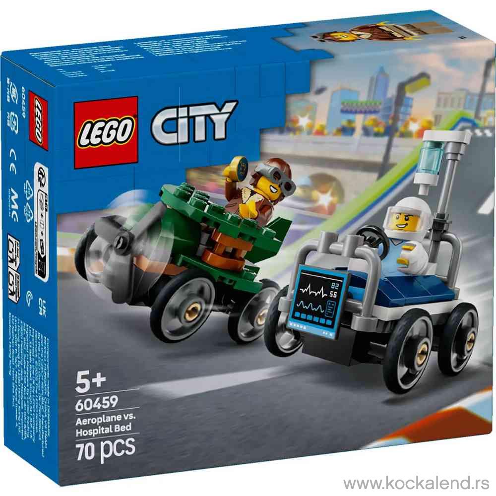 LEGO CITY AIRPLANE VS HOSPITAL BED RACE CAR PACK