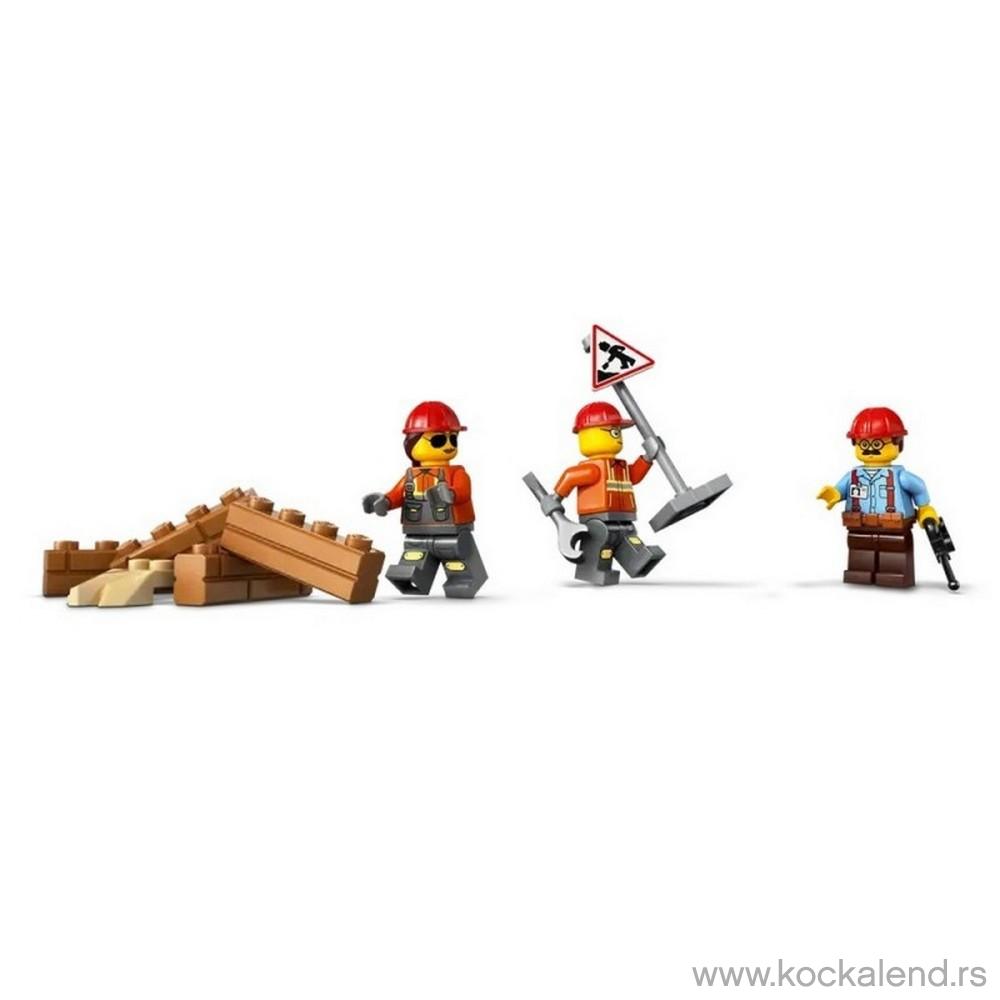 LEGO CITY YELLOW BULLDOZER WITH FRONT LOADER 