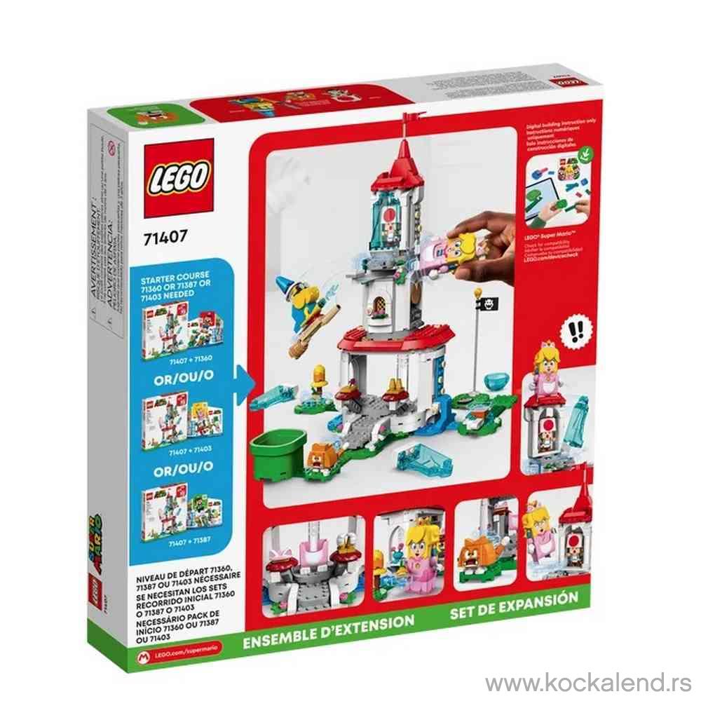 LEGO SUPER MARIO CAT PEACH SUIT AND FROZEN TOWER EXPANSION SET 