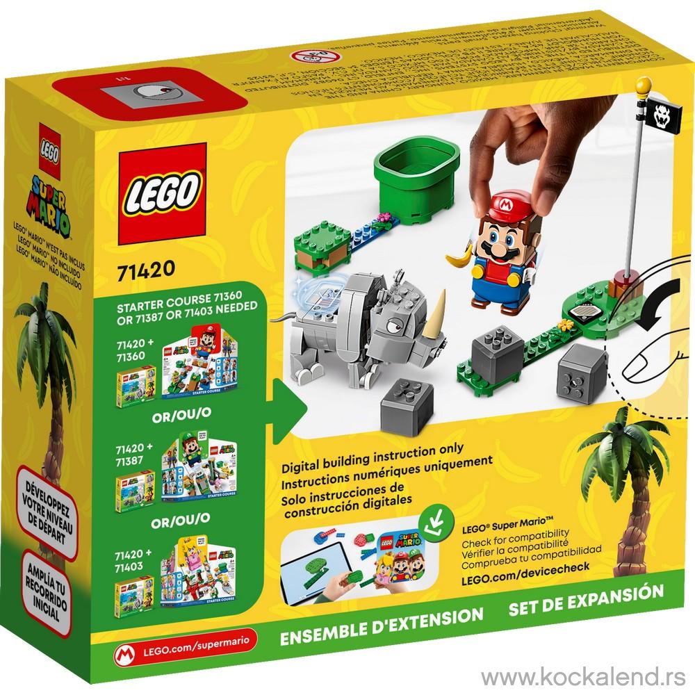 LEGO SUPER MARIO RAMBI THE RHINO EXPANSION SET 