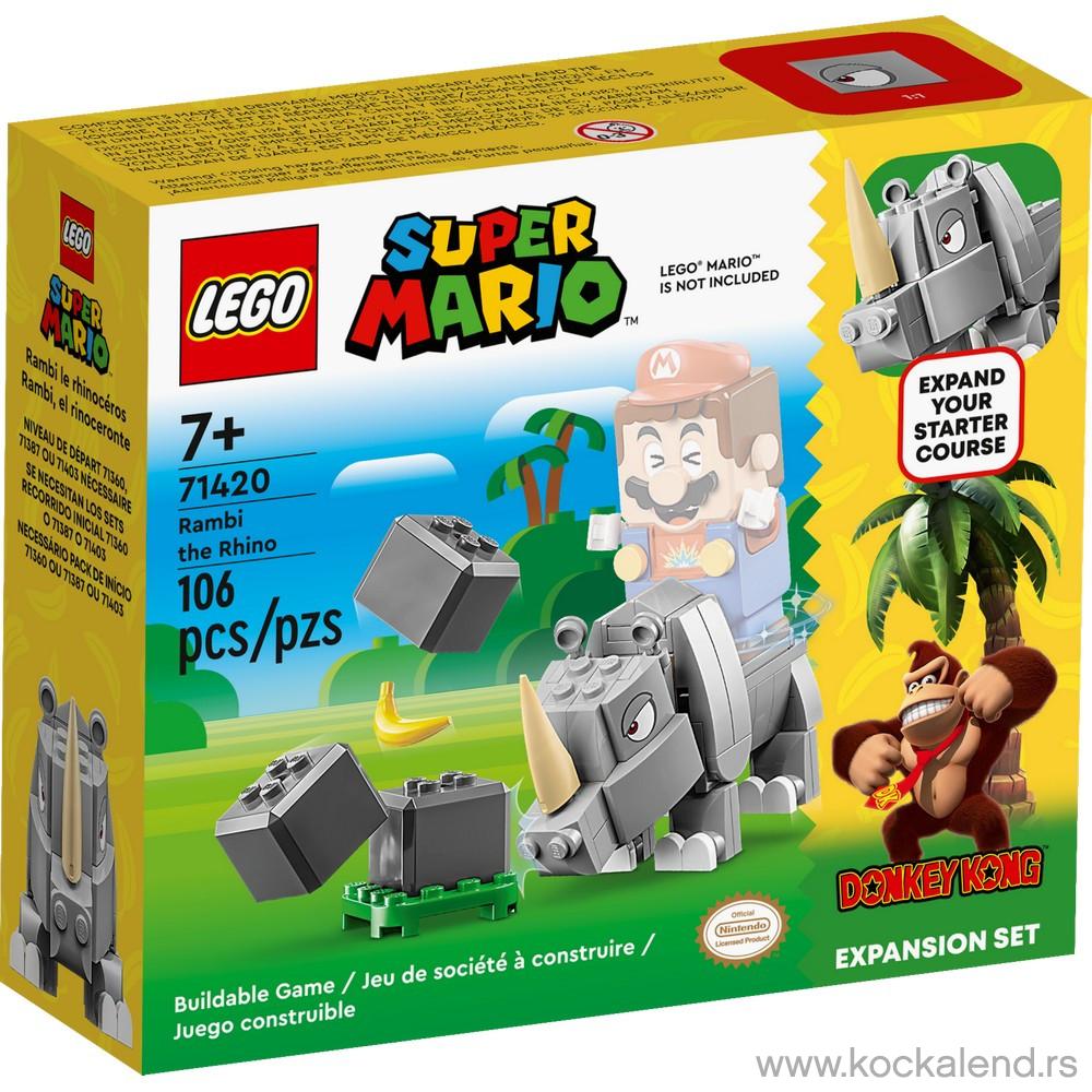LEGO SUPER MARIO RAMBI THE RHINO EXPANSION SET 