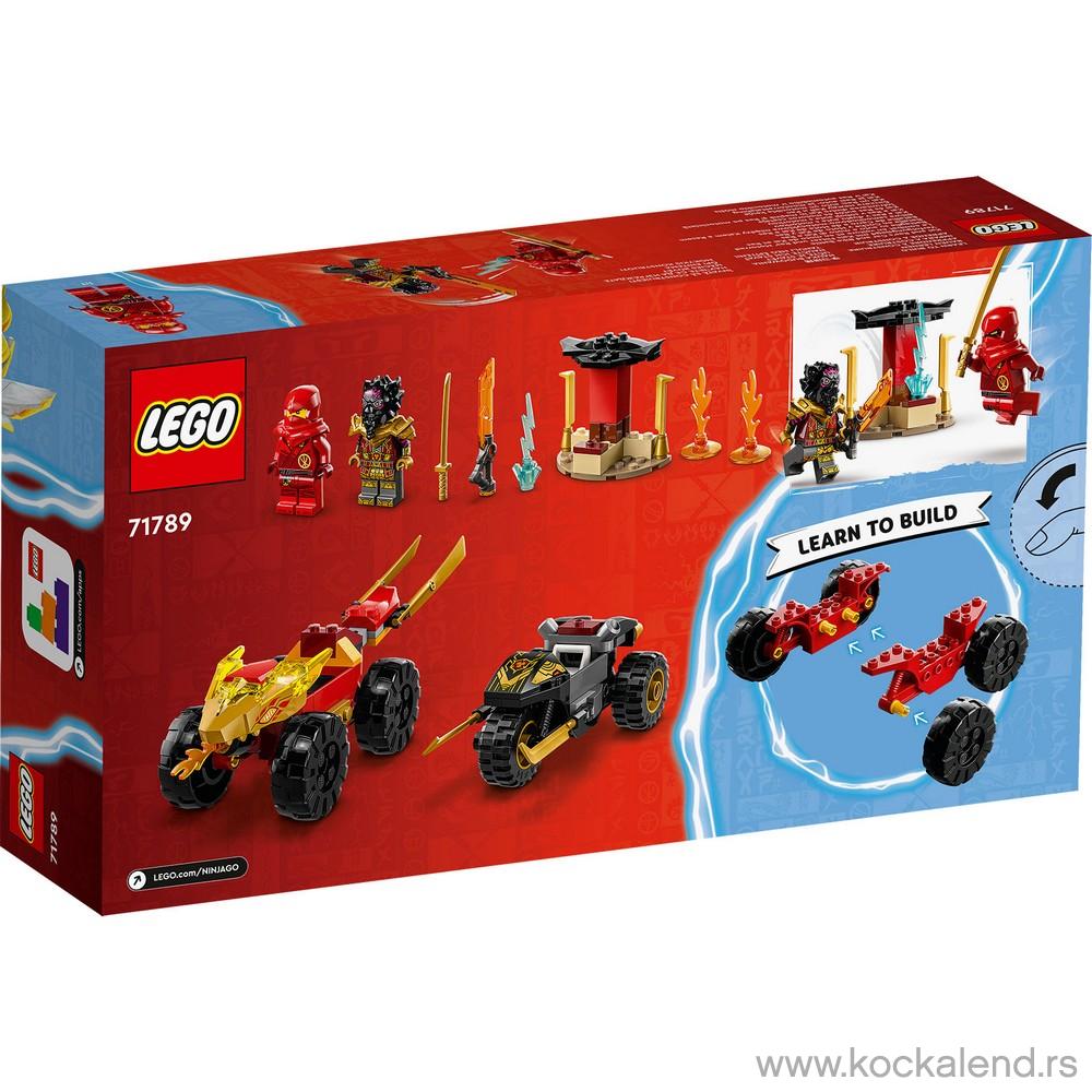 LEGO NINJAGO KAI AND RASS CAR AND BIKE BATTLE 