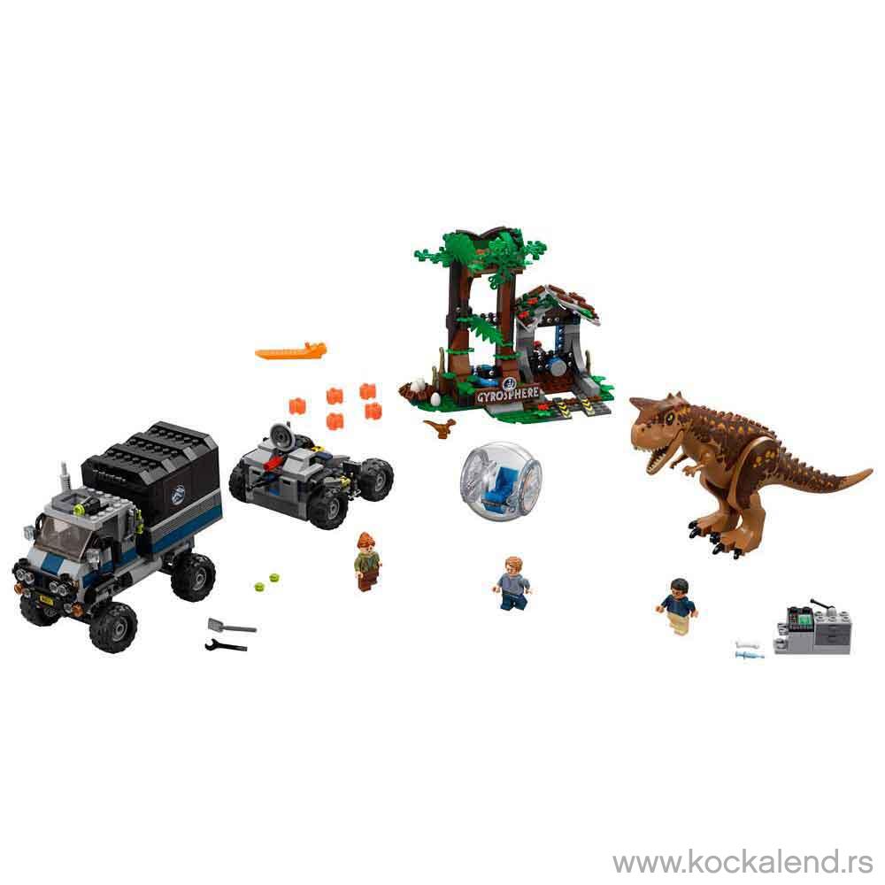 LEGO JURASSIC WORLD CARNOTAURUS GYROSPHERE ESCAPE 