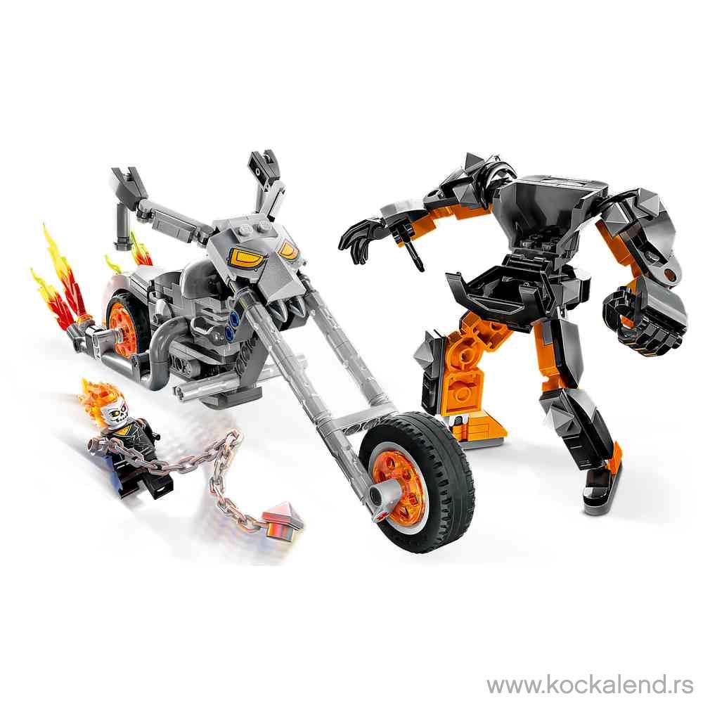 LEGO SUPER HEROES GHOST RIDER MECH  AND  BIKE 