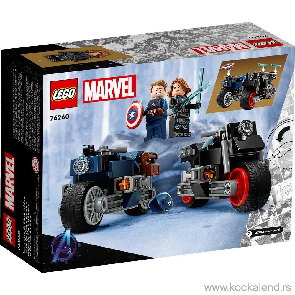 LEGO SUPER HEROES MARVEL BLACK WIDOW & CAPTAIN AMERICA MOTORCYCLES 