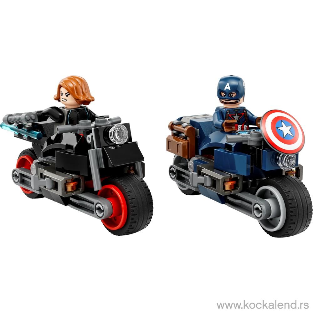 LEGO SUPER HEROES MARVEL BLACK WIDOW & CAPTAIN AMERICA MOTORCYCLES 