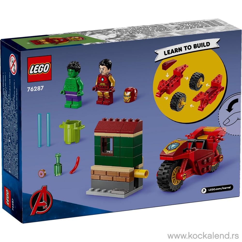 LEGO SUPER HEROES IRON MAN WITH BIKE AND THE HULK 