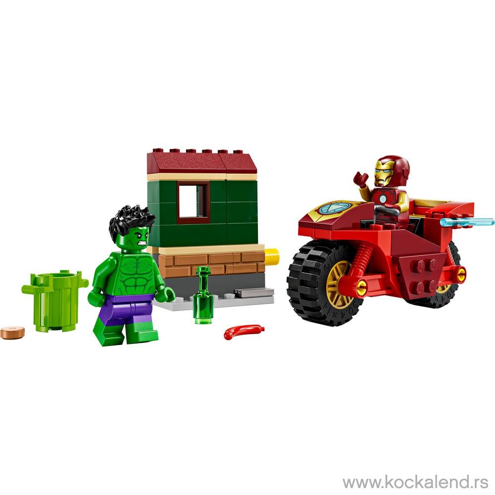 LEGO SUPER HEROES IRON MAN WITH BIKE AND THE HULK 