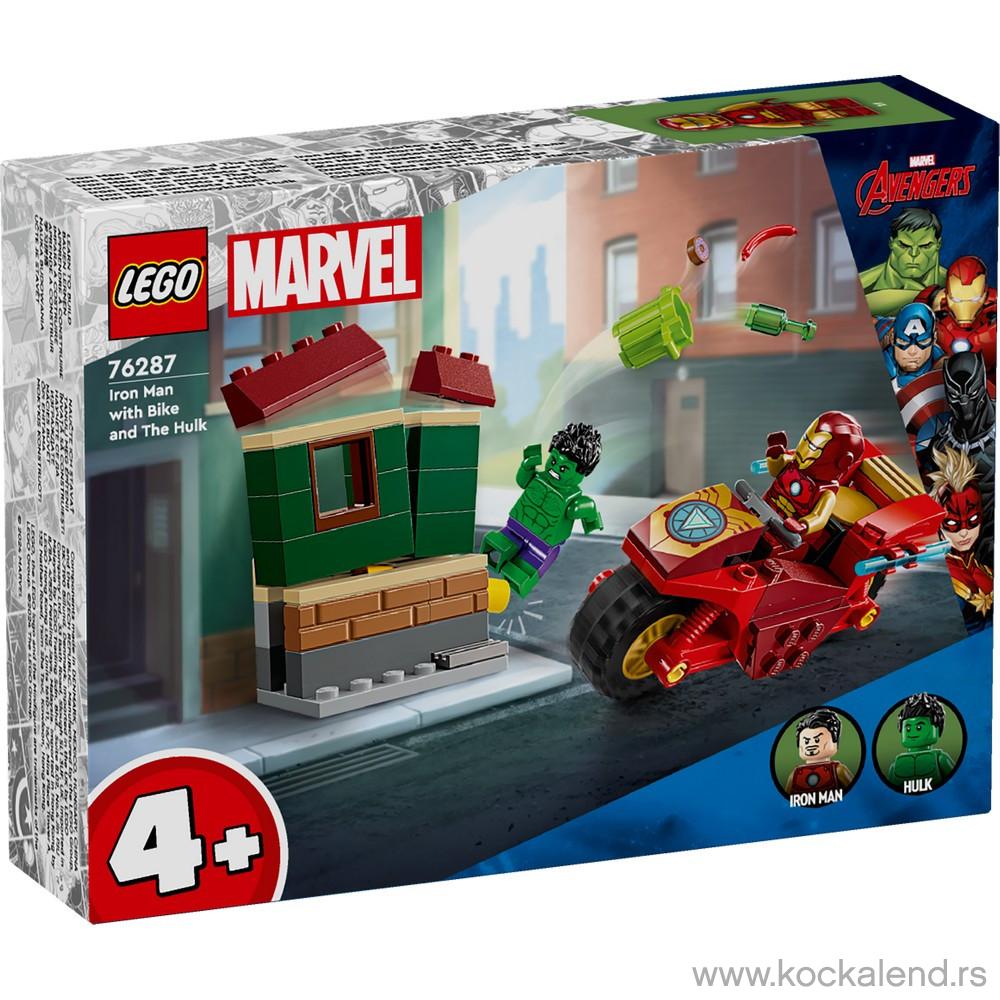 LEGO SUPER HEROES IRON MAN WITH BIKE AND THE HULK 