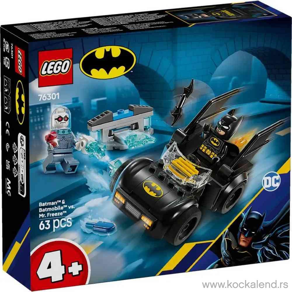 LEGO SUPER HEROES BATMAN  AND  BATMOBILE VS MR FREEZE