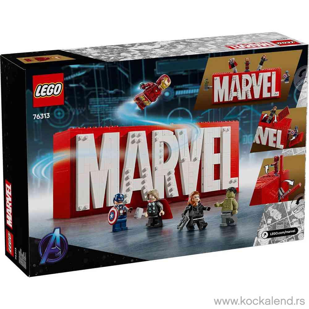 LEGO SUPER HEROES MARVEL LOGO  AND  MINIFIGURES