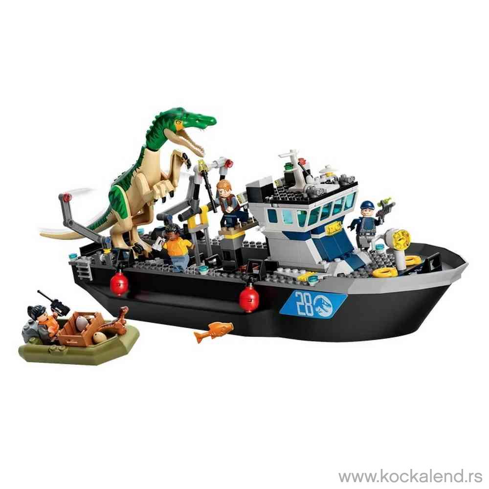 LEGO JURASTIC WORLD BARYONYX DINOSAUR BOAT ESCAPE 