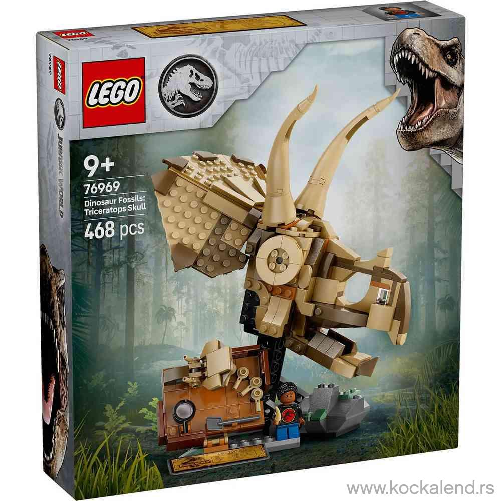 LEGO JURASSIC WORLD DINOSAUR FOSSILS  TRICERATOPS SKULL 